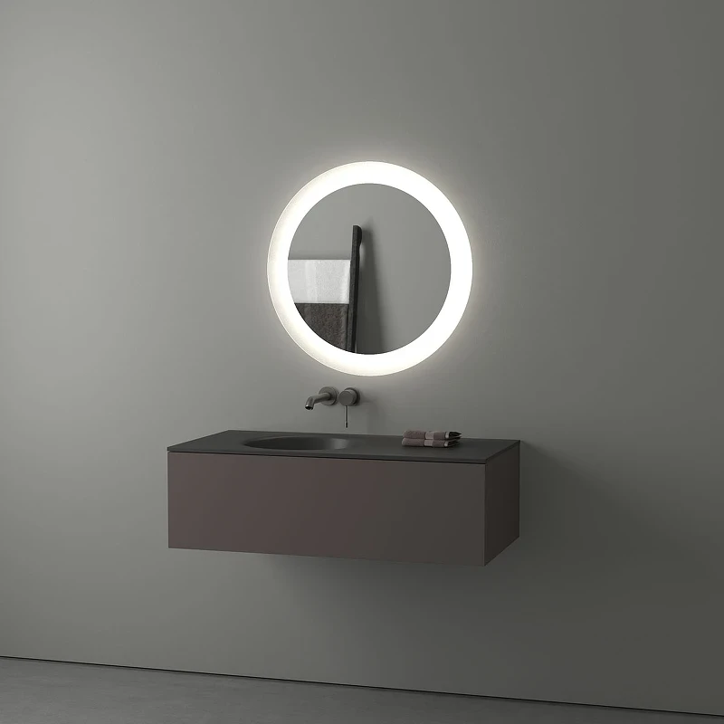 Зеркало Evoform Ledshine d70 BY 2524 с подсветкой 16.5 W - без выключателя - нейтральный белый свет стекло
