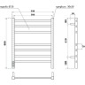 Электрический полотенцесушитель Point Веста PN70756GR П7 500x600 диммер слева Графит премиум