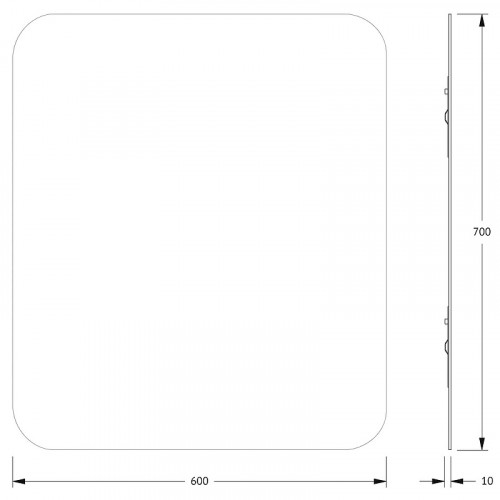 Зеркало Evoform Colora 70х60 BY 0436 с окантовкой - Черный цвет