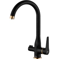 Смеситель для кухни ZorG Steel Hammer SH 910 BLACK BR Черный матовый латунь