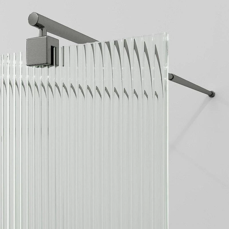 Душевая перегородка WasserKRAFT Vechte 100 60W44GR-FL профиль Графит стекло рифленое