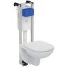 Унитаз с инсталляцией Ideal Standard W440101 с сиденьем Микролифт