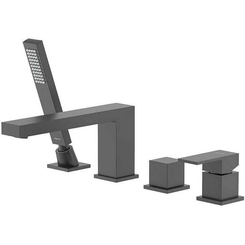 Смеситель на борт ванны Aquatek Либра AQ1648MB Черный матовый латунь