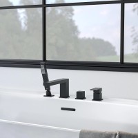 Смеситель на борт ванны Aquatek Либра AQ1648MB Черный матовый латунь