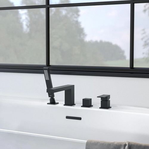 Смеситель на борт ванны Aquatek Либра AQ1648MB Черный матовый латунь