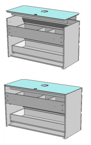Столешница под раковину Corozo Алабама 100 SD-00001235 цвет Белый