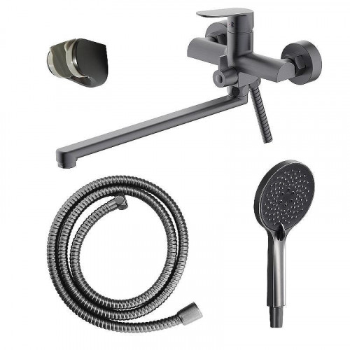 Смеситель для ванны Azario Alanti AZ-K1732GR универсальный цвет Серый графит