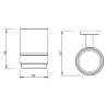 Стакан для зубных щеток Whitecross Ergo black ER2230BL Черный матовый