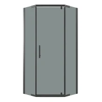 Душевой уголок Niagara Eco 100х100 NG-1010-14DT профиль цвет Черный матовый стекло тонированное