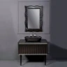 Тумба под раковину Boheme Armadi Art Vallessi Avantgarde Canale 100 843-100-BCR подвесная Черная Хром МДФ / ЛДСП