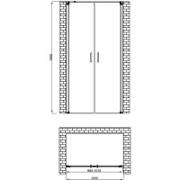 Душевая дверь Berges Legos LS-3 100 062026 профиль Хром стекло прозрачное
