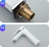 Смеситель для раковины Gappo G07 G1007-78 Белый Хром латунь