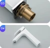 Смеситель для раковины Gappo G07 G1007-78 Белый Хром латунь