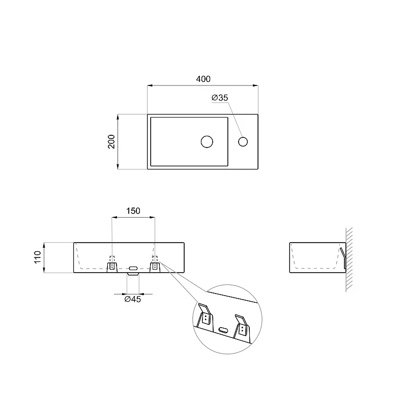 Раковина Lavinia Boho Bathroom Sink 40 R 33311024 цвет Черный матовый