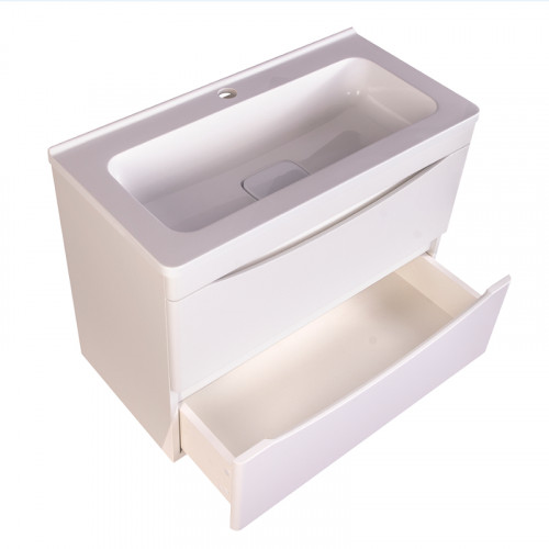 Тумба под раковину Style Line Бергамо 70 СС-00002320 подвесная Белая антискрейч МДФ / ЛДСП