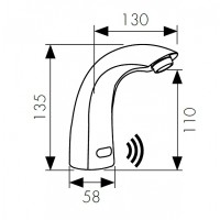 Смеситель для раковины Kaiser Sensor 38411 Хром латунь