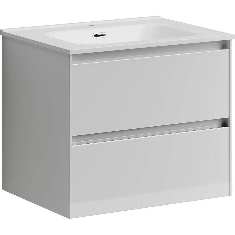 Тумба под раковину Sancos Cento 60 CN60W подвесная Белый глянец МДФ / ЛДСП