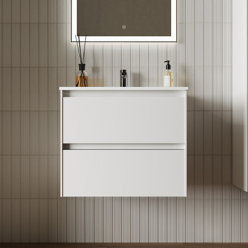 Тумба под раковину Sancos Cento 60 CN60W подвесная Белый глянец МДФ / ЛДСП