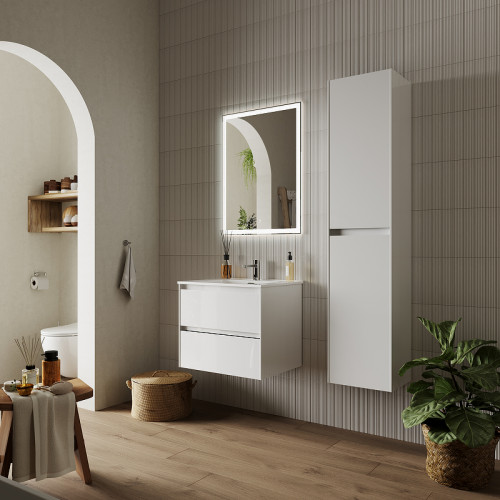 Тумба под раковину Sancos Cento 60 CN60W подвесная Белый глянец МДФ / ЛДСП