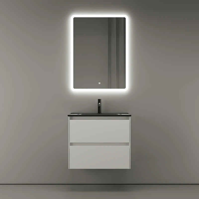 Тумба под раковину Sancos Cento 60 CN60W подвесная Белый глянец МДФ / ЛДСП