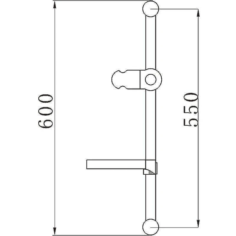 Душевая штанга Melodia della vita Standard Middle MKP20149P Хром
