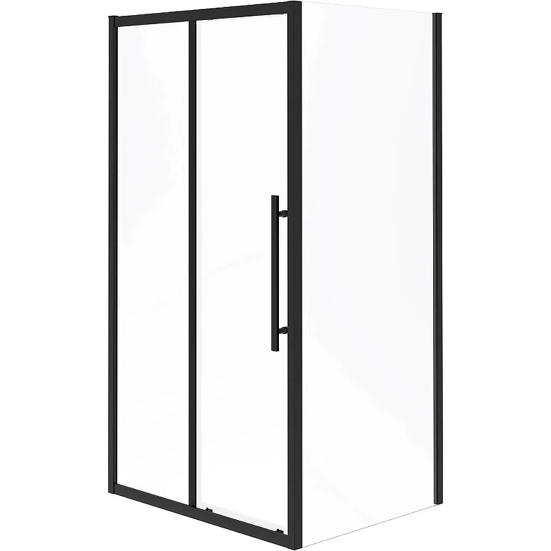 Душевой уголок Esbano Flex 110x90 ESOGF119PSB профиль Черный стекло прозрачное