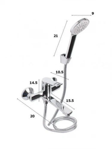 Смеситель для ванны Wisent W30105 цвет Хром