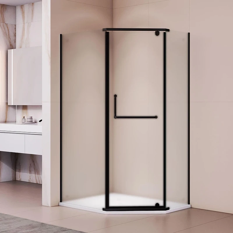 Душевой уголок RGW Passage (Пассаж) PA-091B 120х90 35089192-24 профиль Черный стекло матовое-сатинат
