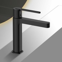 Смеситель для раковины Vincea Rondo VBF-1R1MB Черный матовый латунь