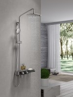 Душевая система Lemark Tropic LM7009C Хром Черный латунь на стену