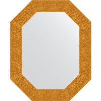 Зеркало Evoform Octagon 61x76 BY 7182 в багетной раме - Чеканка золотая 90 мм стекло