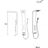 Душевая панель Ceruttispa Sella B CT8989 с термостатом Черная глянцевая