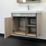 Тумба с раковиной Comforty Вена 70 00-00008929 подвесная Дуб дымчатый МДФ / ЛДСП