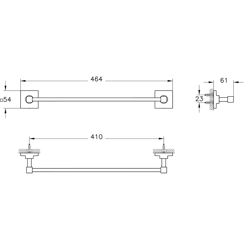 Полотенцедержатель Vitra Root A4480936 Черный матовый