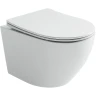 Комплект унитаза Ceramicanova Uno Rimless CN11001 с инсталляцией Tece Now 9400414 с сиденьем Микролифт и Черной матовой клавишей смыва фарфор подвесной