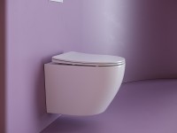 Комплект унитаза Ceramicanova Uno Rimless CN11001 с инсталляцией Tece Now 9400414 с сиденьем Микролифт и Черной матовой клавишей смыва фарфор подвесной