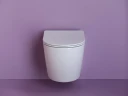 Комплект унитаза Ceramicanova Uno Rimless CN11001 с инсталляцией Tece Now 9400414 с сиденьем Микролифт и Черной матовой клавишей смыва фарфор подвесной