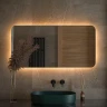 Зеркало Defesto Opti 120x60 DF 2818RH с подсветкой 34W-3000К/ИК - выключатель/Теплый белый свет