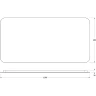 Зеркало Defesto Opti 120x60 DF 2818RH с подсветкой 34W-3000К/ИК - выключатель/Теплый белый свет