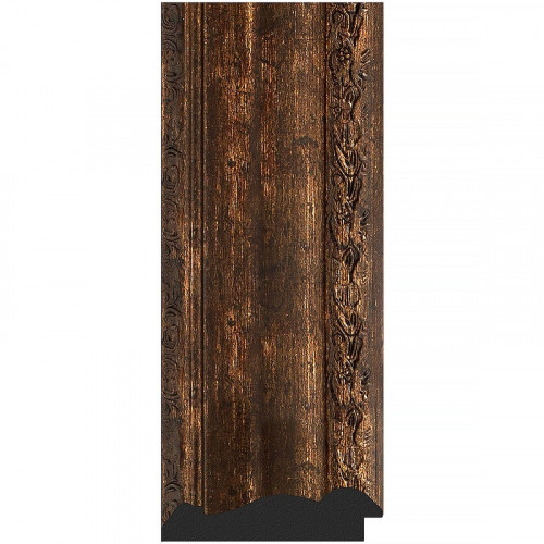 Зеркало Evoform Polygon 92х72 BY 7271 в багетной раме - Состаренное дерево с орнаментом 120 мм стекло