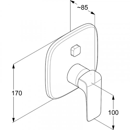 Смеситель для душа Kludi Ameo 416590575 Хром латунь встраиваемый