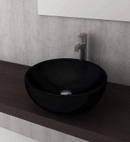 Раковина-чаша Bocchi Venezia 45 1119-005-0125 Черная глянцевая фарфор накладная