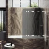 Шторка для ванны Maybah Glass MGV-588-4 980х1400 складная 4 секции Хром глянцевый стекло графитовое
