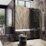 Шторка для ванны Maybah Glass MGV-588-4 980х1400 складная 4 секции Хром глянцевый стекло графитовое