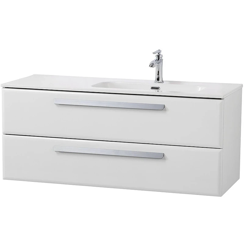 Тумба под раковину Cezares Eco-Cer-N 120 R ECO-CER-N-1200-2C-SO-BL-R подвесная Bianco Lucido без ручек МДФ / ЛДСП