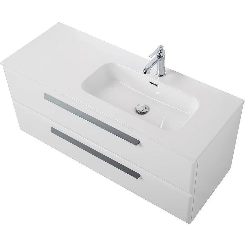 Тумба под раковину Cezares Eco-Cer-N 120 R ECO-CER-N-1200-2C-SO-BL-R подвесная Bianco Lucido без ручек МДФ / ЛДСП