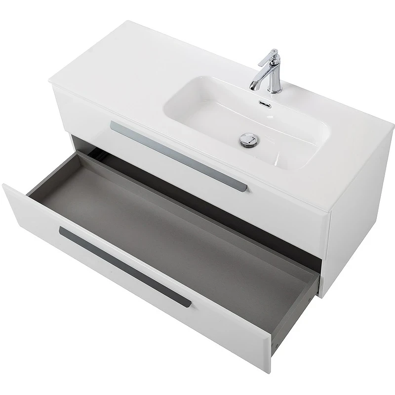 Тумба под раковину Cezares Eco-Cer-N 120 R ECO-CER-N-1200-2C-SO-BL-R подвесная Bianco Lucido без ручек МДФ / ЛДСП
