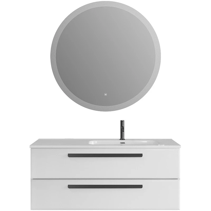 Тумба под раковину Cezares Eco-Cer-N 120 R ECO-CER-N-1200-2C-SO-BL-R подвесная Bianco Lucido без ручек МДФ / ЛДСП