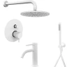 Комплект смесителей Paffoni Light KITLIG015BO071 Белый матовый латунь