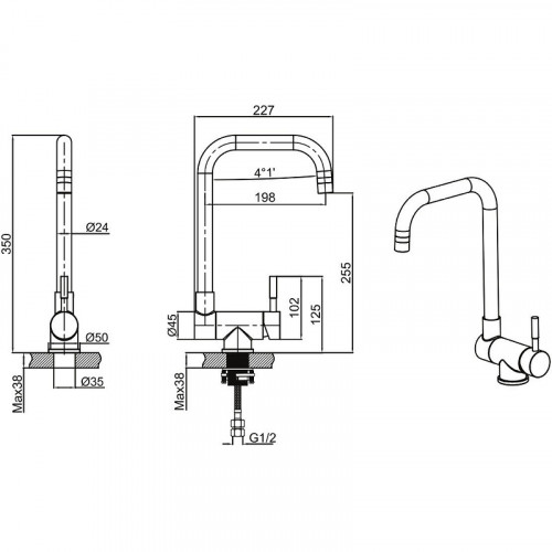 Смеситель для кухни Allen Brau Fenster 5.60003-00 Хром латунь